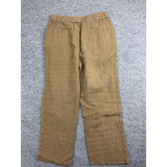 Rails Agnes Pull-on Pant Women's M Canteen 100% Cotton Gauze Wide Leg Raw Hem - Picture 9 of 13